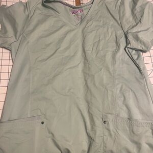 Light grey V-Neck Scrub Top